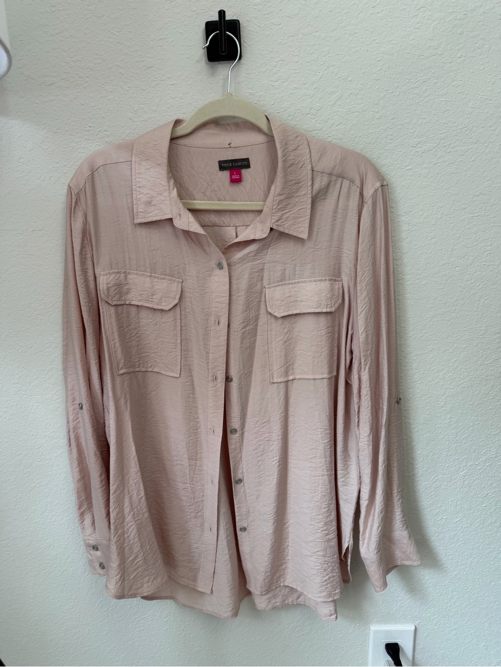 Vince Camuto Soft Blush Button-Front Shirt